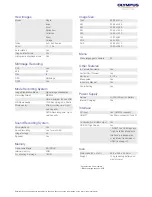 Preview for 3 page of Olympus Stylus 7040 Specifications