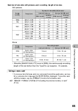 Preview for 65 page of Olympus Stylus 810 Advanced Manual