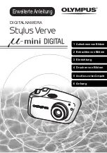 Предварительный просмотр 1 страницы Olympus Stylus Verve - Stylus Verve 4MP Digital Camera (German) Manual