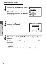 Preview for 74 page of Olympus Stylus Verve - Stylus Verve 4MP Digital Camera (German) Manual