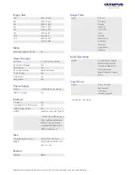 Preview for 4 page of Olympus SZ-31MR Specifications