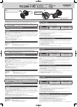 Preview for 1 page of Olympus TCON-17C Instructions