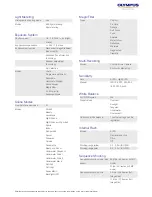 Preview for 2 page of Olympus TG-830 Specification