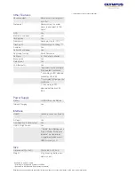 Preview for 4 page of Olympus TG-830 Specification