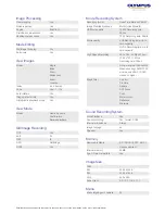 Preview for 3 page of Olympus TG-835 Specifications