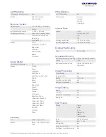 Preview for 2 page of Olympus Tough TG-810 Specifications