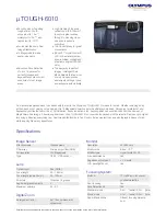 Preview for 1 page of Olympus u TOUGH-6010 Specifications