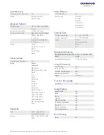 Preview for 2 page of Olympus u TOUGH-6010 Specifications