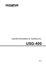 Olympus USG-400 Maintenance Manual preview