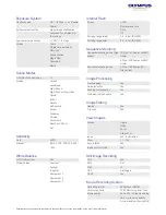 Preview for 2 page of Olympus VG-120 Specifications