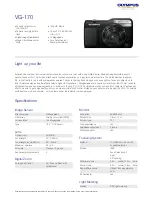 Preview for 1 page of Olympus VG-170 Specifications