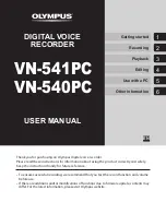 Предварительный просмотр 1 страницы Olympus VN-540PC User Manual