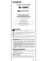 Preview for 1 page of Olympus VN-7000PC Instructions Manual