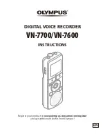 Olympus VN-7600 Instructions Manual preview