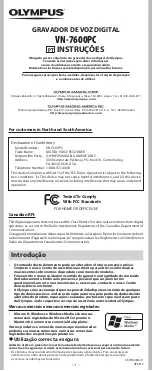 Olympus VN-7600PC Instructions Manual preview
