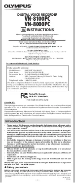 Olympus VN 8100PC Instructions Manual preview