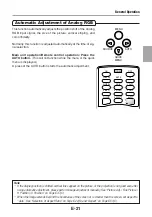 Preview for 21 page of Olympus VP-1 - Data Projector - DLP User Manual