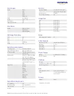 Preview for 3 page of Olympus VR-370 Specifications