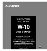Olympus W-10 - 16 MB Digital Voice Recorder Mode D'Emploi preview