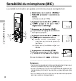 Предварительный просмотр 12 страницы Olympus W-10 - 16 MB Digital Voice Recorder Mode D'Emploi