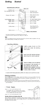 Предварительный просмотр 2 страницы Olympus WS 100 - 64 MB Digital Voice Recorder Instructions Manual