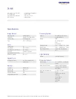 Olympus X-44 Specifications preview