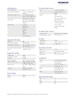 Preview for 3 page of Olympus XZ-1 Specifications