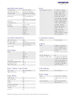 Preview for 4 page of Olympus XZ-1 Specifications