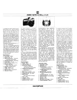 Preview for 1 page of Olympus ZUIKO AUTO-S Specification