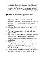 Предварительный просмотр 6 страницы OM/ONE Levitating Bluetooth Speaker User Manual