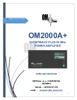 OM POWER OM2000A+ Manual preview