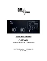 OM POWER OM2006 Instruction Manual предпросмотр