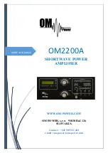 Предварительный просмотр 1 страницы OM POWER OM2200A Manual