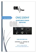 Preview for 1 page of OM POWER OM2200HF Manual