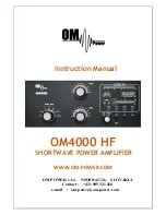 Предварительный просмотр 1 страницы OM POWER OM4000 HF Instruction Manual