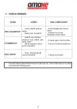 Предварительный просмотр 11 страницы omake Omk.WFL21.E12.0101.Z5F User Manual