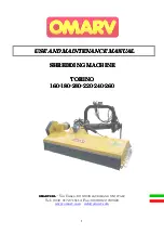 Предварительный просмотр 1 страницы Omarv Torino 160 Use And Maintenance Manual