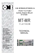 Предварительный просмотр 1 страницы OMB MT-MR PLATINUM Technical Manual