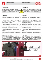 Предварительный просмотр 3 страницы OMCA 930 Use And Maintenance Manual