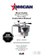 Omcan 10830 Instruction Manual preview