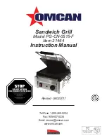 Предварительный просмотр 1 страницы Omcan 21464 Instruction Manual