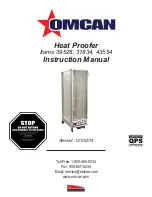 Preview for 1 page of Omcan 39528 Instruction Manual