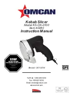 Preview for 1 page of Omcan 40280 Instruction Manual