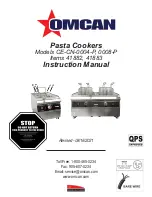 Предварительный просмотр 1 страницы Omcan 41882 Instruction Manual