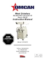 Preview for 1 page of Omcan 43628 Instruction Manual