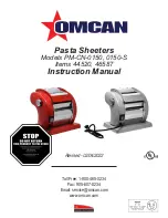 Предварительный просмотр 1 страницы Omcan 44520 Instruction Manual