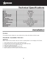 Предварительный просмотр 9 страницы Omcan 44532 Instruction Manual