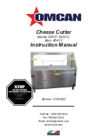 Preview for 1 page of Omcan 45412 Instruction Manual