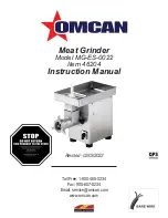 Предварительный просмотр 1 страницы Omcan 46204 Instruction Manual