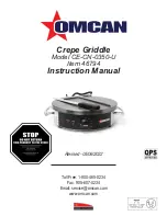 Omcan 46794 Instruction Manual preview